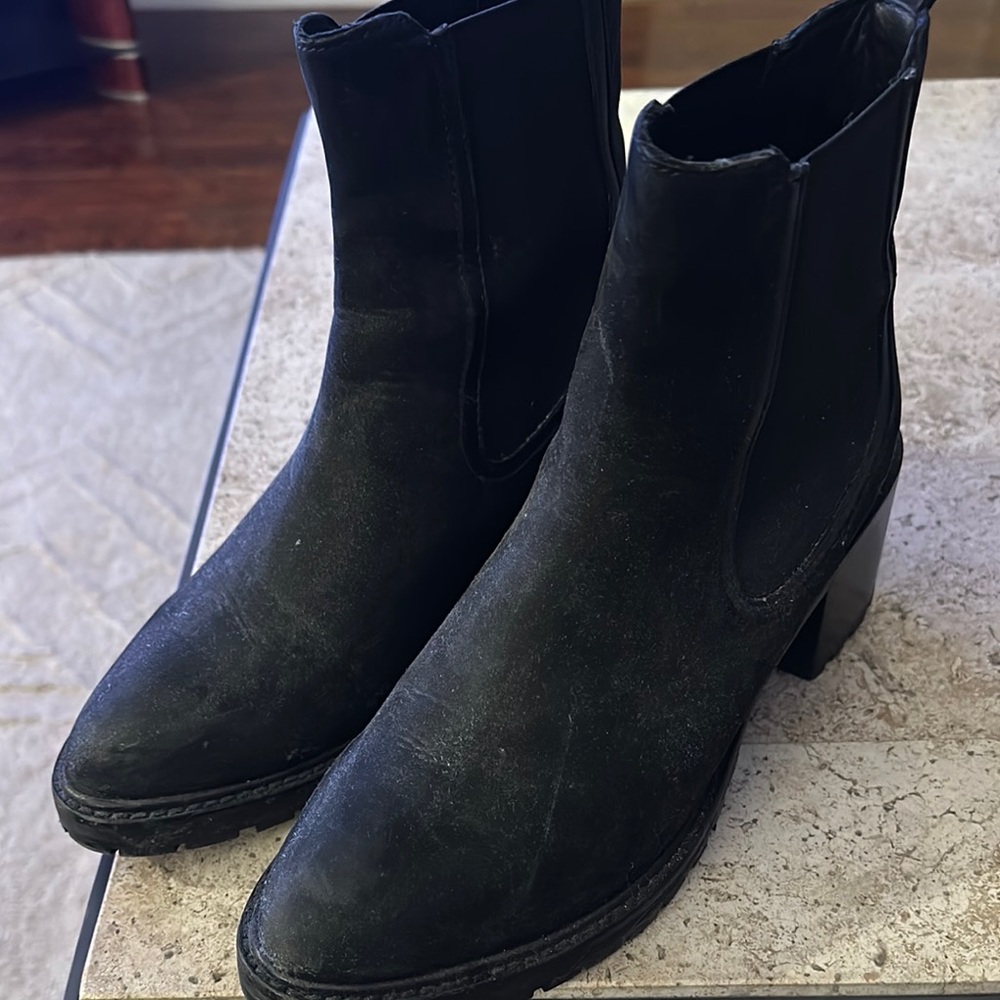 Women's Black Ankle Boots by Thursday/Everyday. Black Suede size 8.5